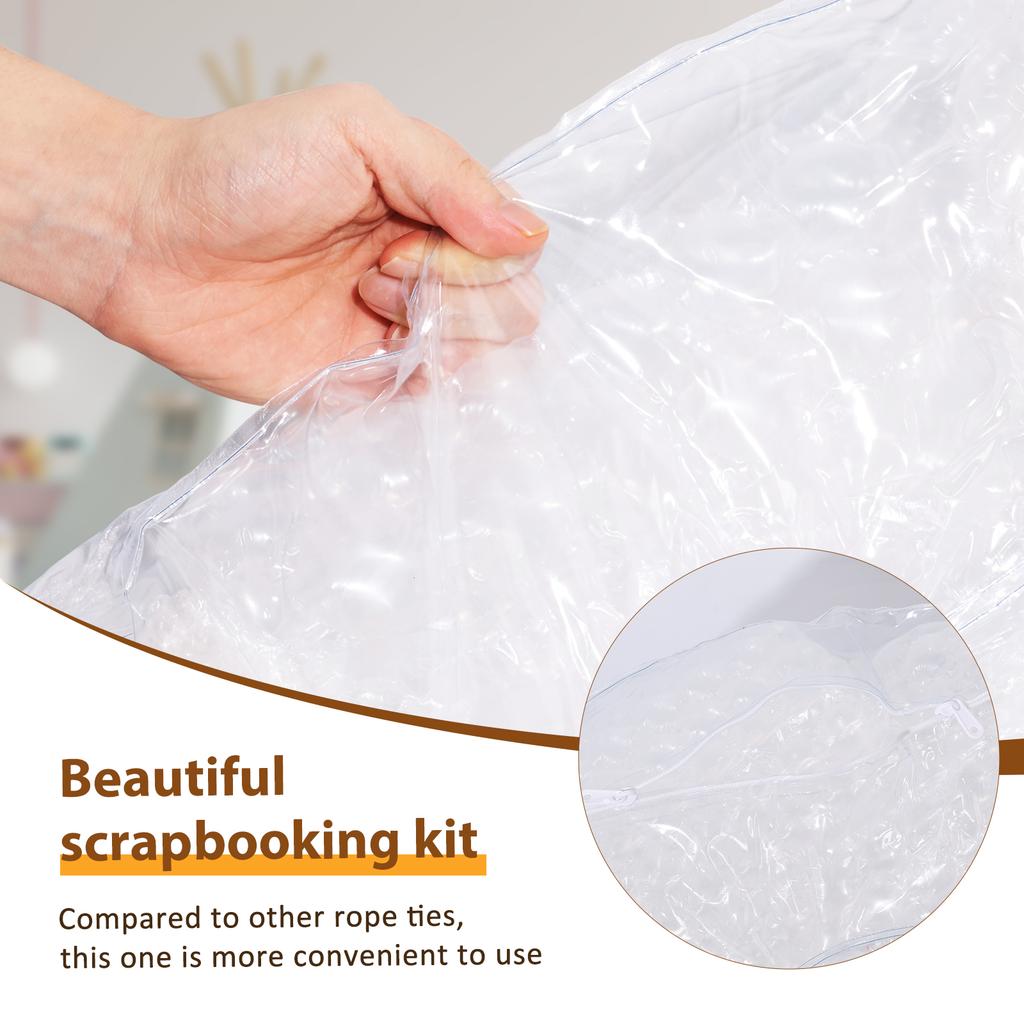 Przezroczysty Pokrowiec na Puf do Siedzenia z Wypełnieniem dla Pluszaków 150L Przechowywanie i Organizacja Pluszowych Zabawek Wodoodporny Pokrowiec na Puf z PVC do Wypełnienia