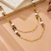 Gold Plated Vintage Tiger's Eye Beaded Pendant Necklace