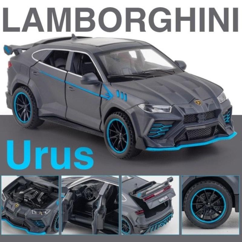 1/32 Lamborghini Bison Urus SUV Alloy Scale Car Model Diecast Metal Miniature Car Model Sound and Light Collection Children Toy Vehicles Gifts