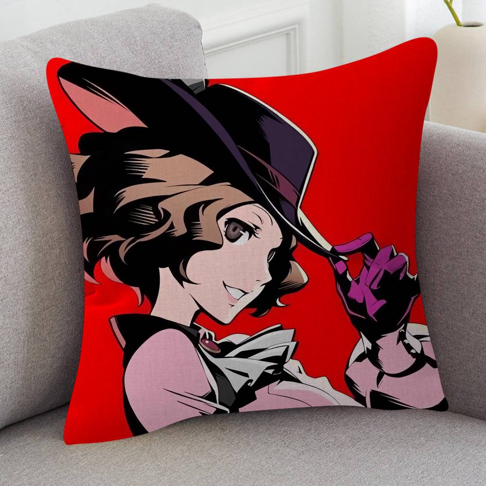 GAME Persona Soft Comfortable Pillow Case Cartoon For Sofa Living Cat Room Home Office Retro Decor Protective Cover