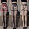 5D Ultra-thin Fake Panties, Fake Long Tube Stockings with Open Crotch, Hollow-out Pantyhose, Sexy Women's Erotic Stockings
