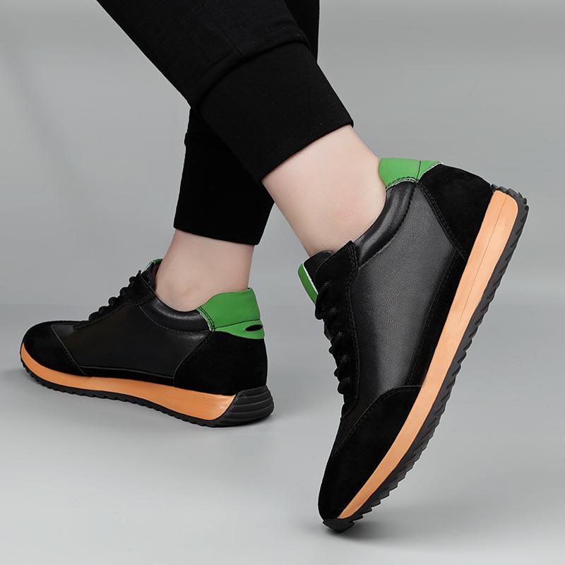 Fashion All-match Men Casual Shoes Fashion Male Skate Shoes Men Genuine Leather Outdoor Sneakers Non-Slip Male Comfortable Hiking Shoes