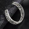 Cuff Bracelet Opening Exquisite Craftsmanship Hollow Silver Color Carved Pattern Retro Bangle for Party