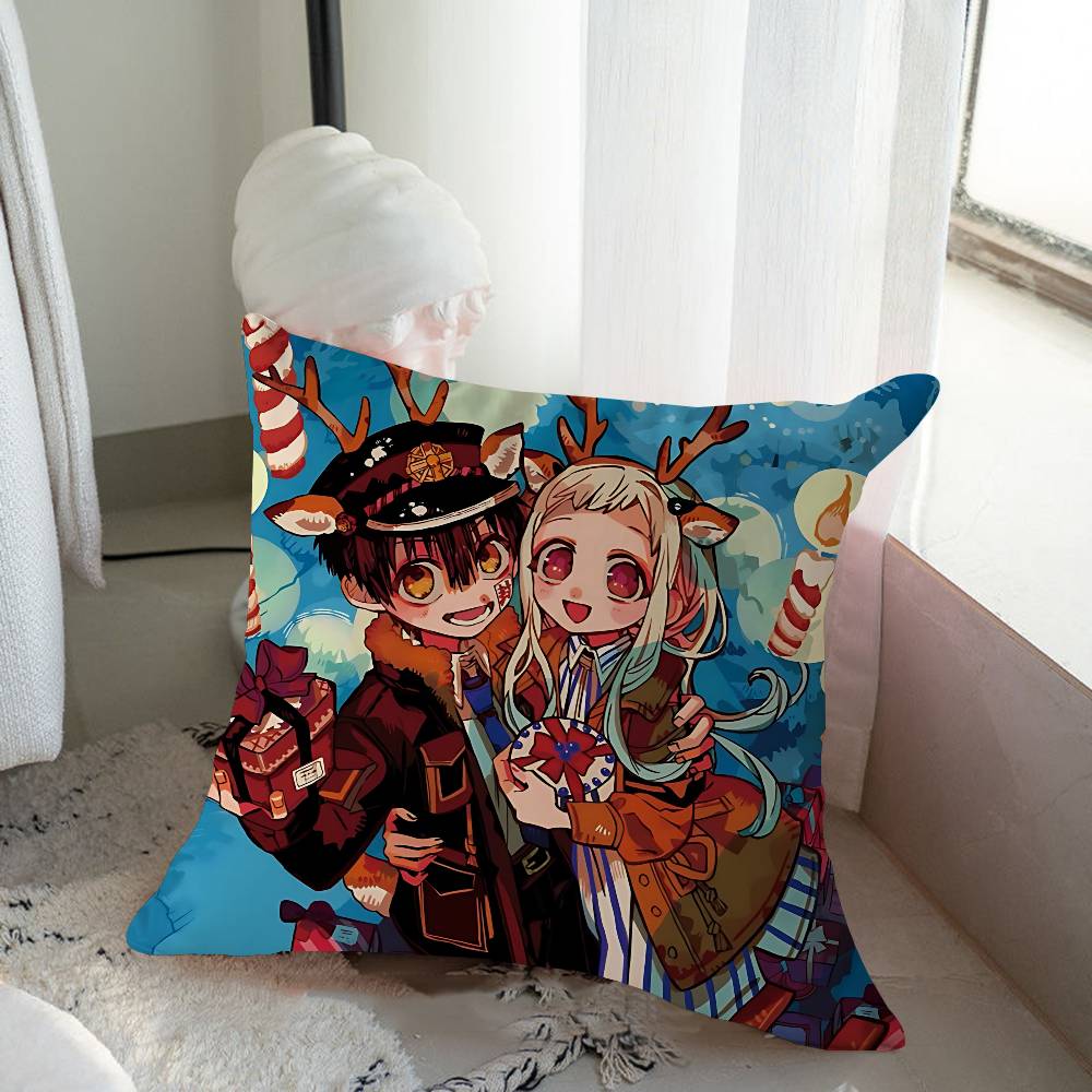 Anime Toilet-bound Hanako-kun Stitch Lucky Dragon Pillow Cover Sofa Cushion Cover Home Room Decoration Children Gift