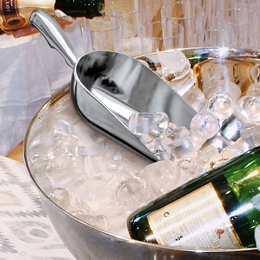 Durable Aluminum Utility Scoops Ice Scoops Aluminum Alloy Ice Shovel for Grain Bar Ice Scoop