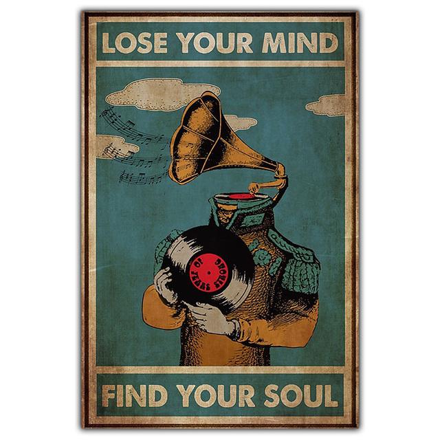 Vintage umění abstraktní postava malba na plátně móda nástěnné umění plakát vinylová deska hudba tanečník obývací pokoj domácí dekorace nástěnná malba