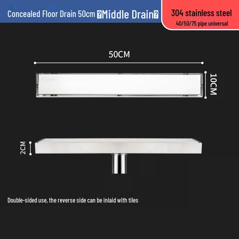 Xuanyong 304 Stainless Steel Concealed Linear Floor Drain