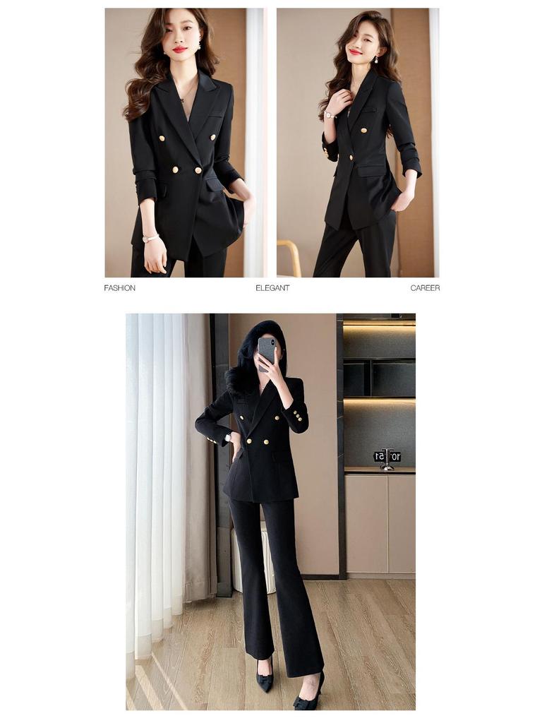 Women's 2025 High-End Professional Suit Set - Spring/Autumn Formal Wear