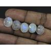 10X12MM Natural Rainbow Moonstone Checker Cut Oval Cabochon Gemstone 5PcsLot C-1769
