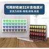 Guitar Pick Holder Wall Mount Display Case Acrylic Storage Organizer 32 Picks PU Leather Cover Black Transparent