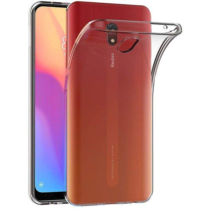 Case and Neck Strap for Xiaomi REDMI 8A - Transparent Soft TPU Adjustable Black Cord Phonillico®