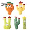 Portable Cat Toy Catnip Cactus Toy Stuffed Chew Soft Plush Kitten Kicker for Indoor Cats Biting Kicking