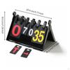 Portable Scoreboard with Easel Stand Foldable Manual Flip Tabletop for Referees, Coaches,