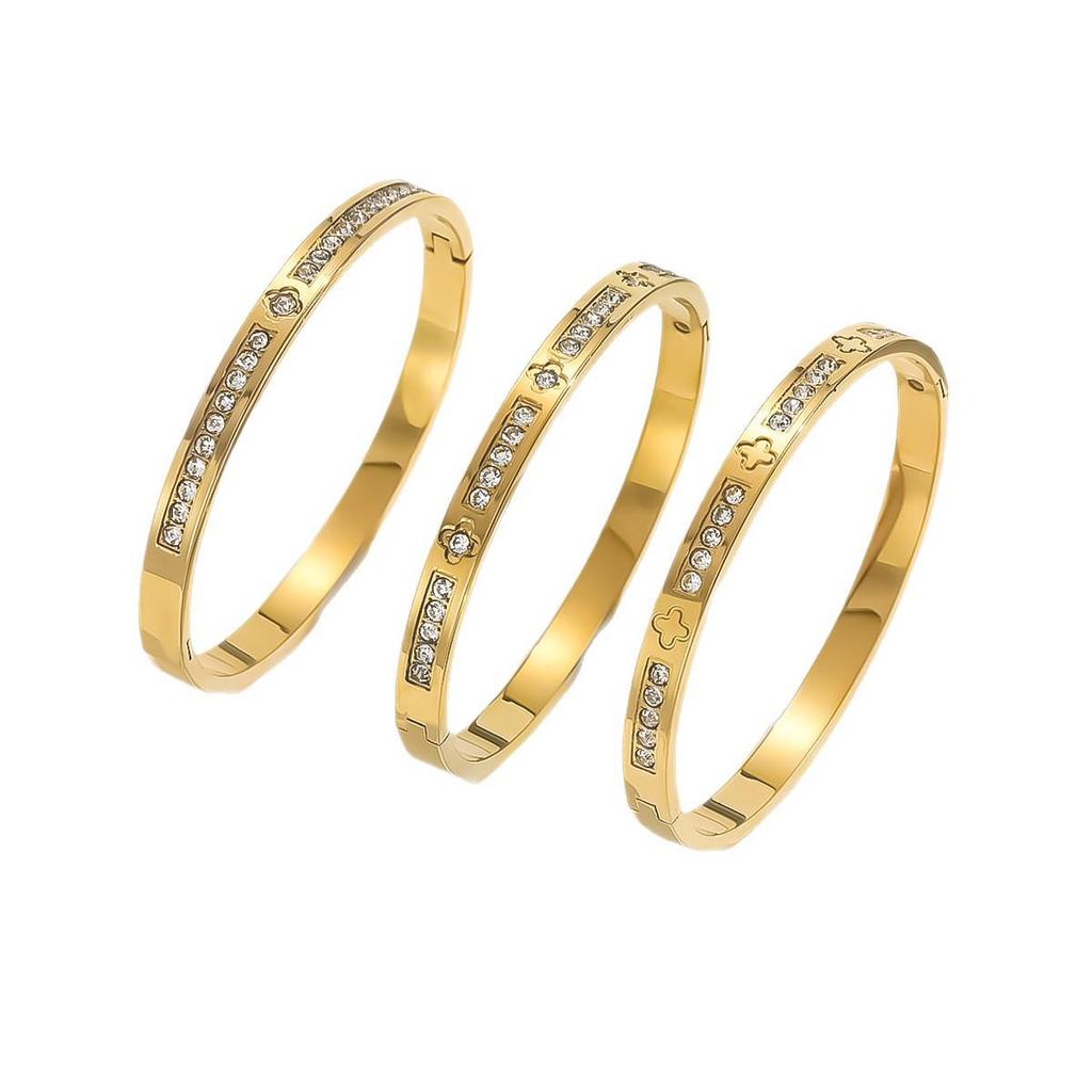 18K Gold Plated Stainless Steel Bracelet - Non-fading Titanium Steel Fashion Accessory