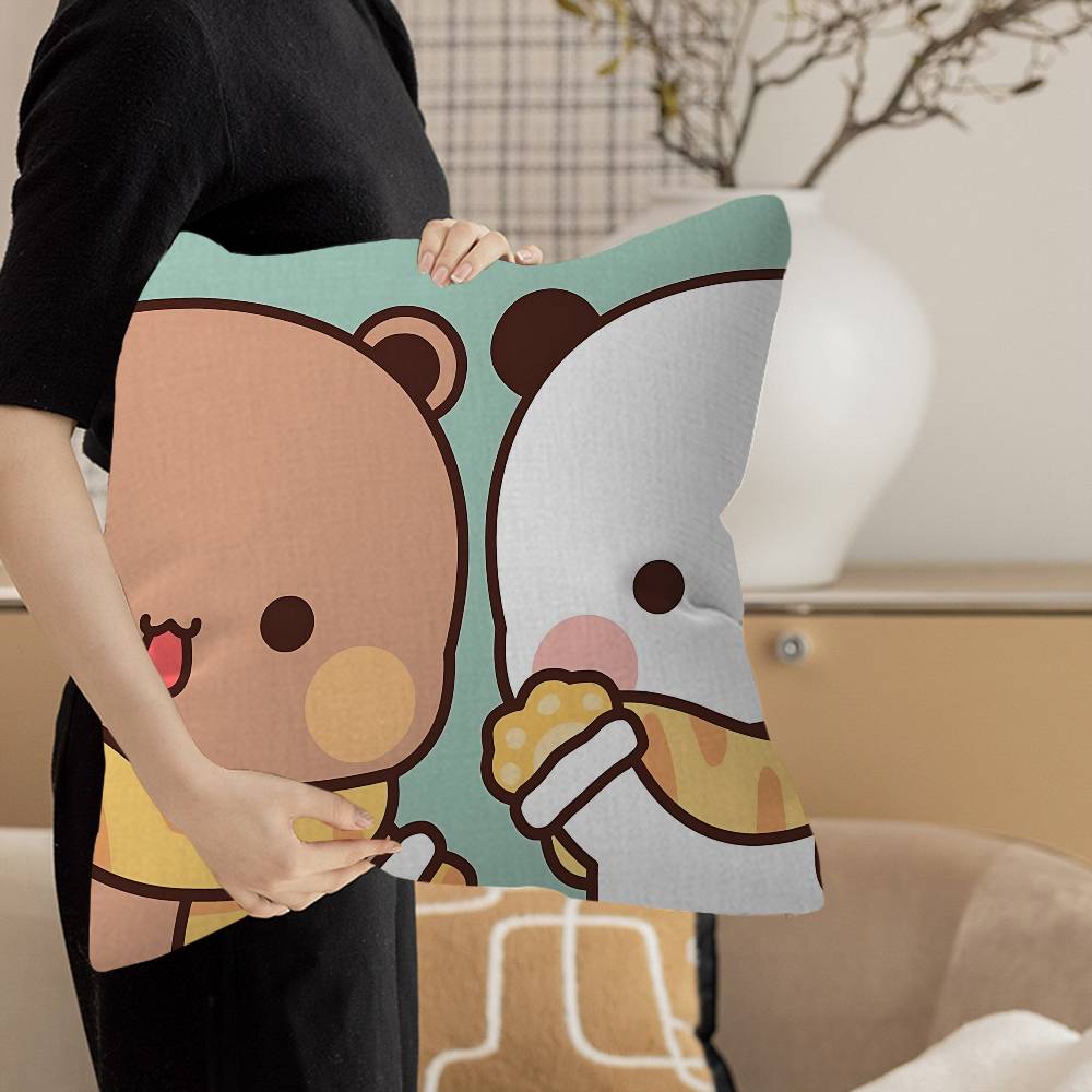 Cartoon B-Bubu And D-Dudu Cute Personalized Picture Text Home Decorative Pillows Household Gifts 45x45cm