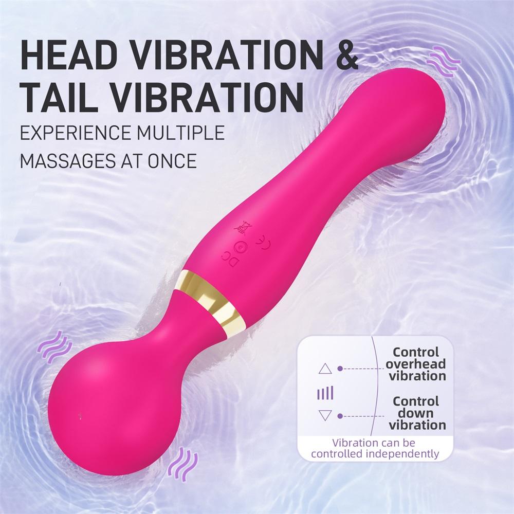 Rechargeable Magic Wand Vibrator Safe Silicone G-Spot Stimulating Clitoral Massager Female Masturbation Dildo Erotic Sex Toy 18+