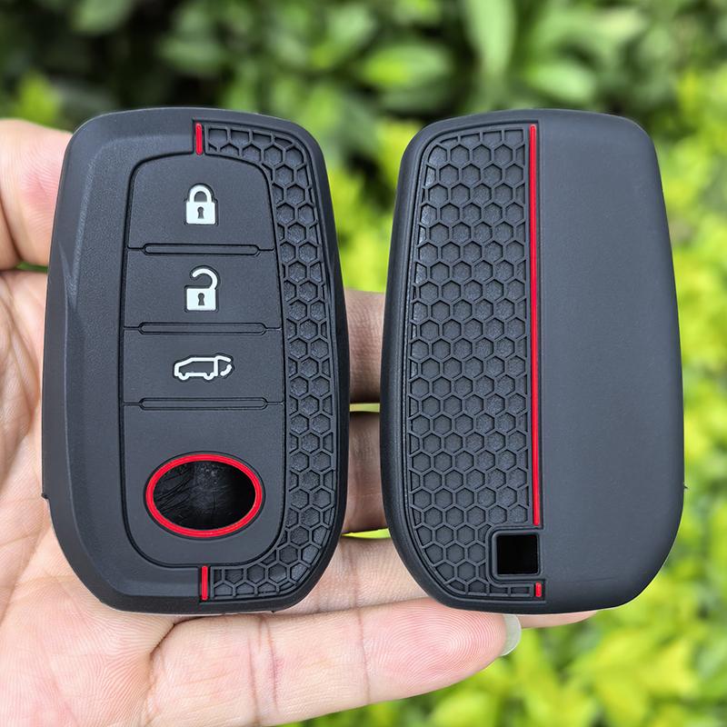 Car Key Case Cover Shell For Toyota Land Cruiser 200 Prado Crown Yaris Cross Hilux Innova Fortuner Camry Alphard Previa Vellfire