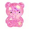 Klarer Bär Quetschspielzeug Stressabbau Glitzerbär Stresszuckerball Sensorisches Spielzeug Weich Langsam aufsteigend Dekompression Fidget Spielzeug