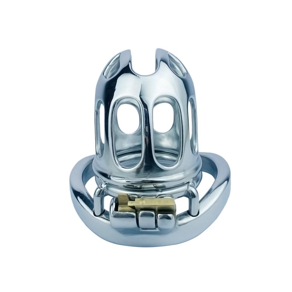 FRRK Built in Stealth Lock Cock Cage SM Hex Lock Male Chastity Device Bondage Restriction Abstainer Sex Toys For Men Gay Adult Pleasure Products