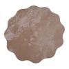 Yousheng Round Wavy Flower Placemat, Waterproof Oil-Proof Placemat, Artificial Leather Heat Insulation Table Mat Coaster for Dining Table