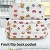 Pen Case - A Large Capacity Cute Animal Printed Cosmetic and Stationery Storage Bag with Zipper Closure, Durable Fabric Pen Case