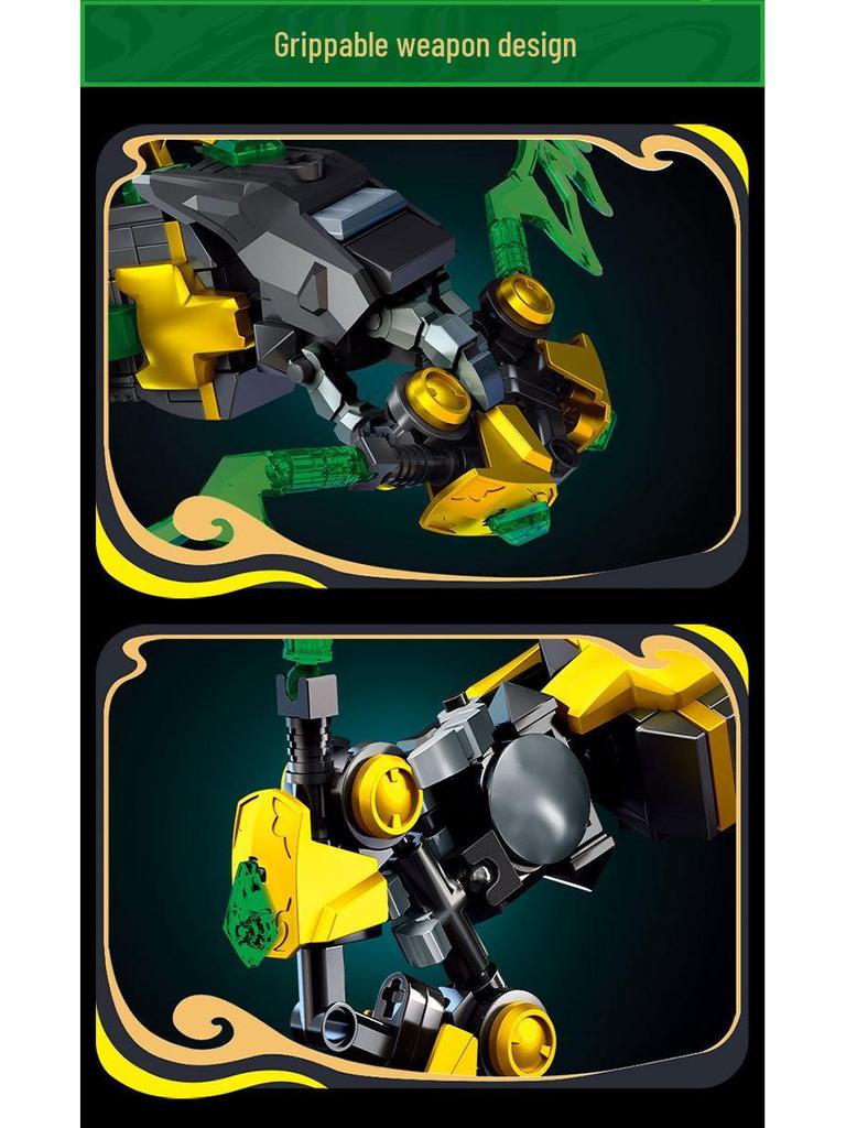 Yue Yi Black Tiger Zhao Yun & Guan Yu Mecha Three Kingdoms Building Blocks Toy