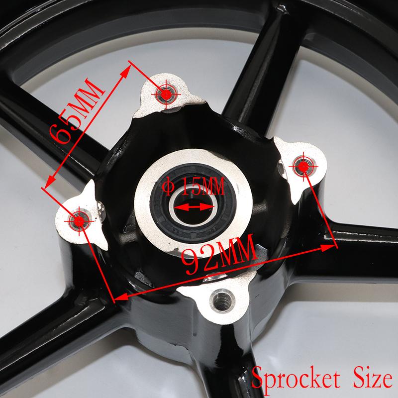 Motorcycle 12 Inch Rims 12-2.50 Front 12-3.00 Rear Rim Fit For Pit Bike Motard  Supermoto Mini GP Wheel
