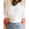 European size Polish Text Style Golden Character Printed T - Shirt, Short Sleeve Crew Neck Casual Top for Summer & Spring, Women's Clothing