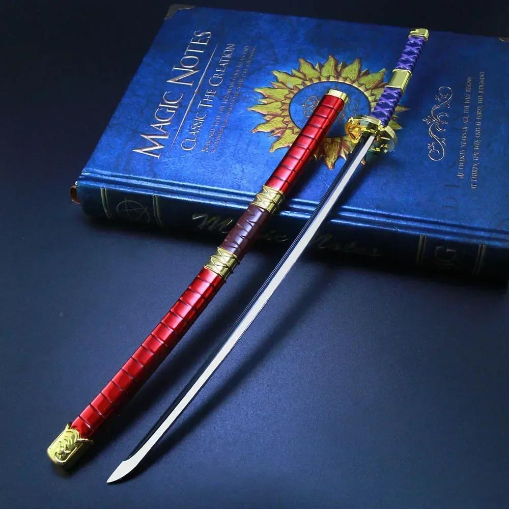 25cm Roronoa Zoro Katana Anime Metal Iron Zoro Sword Ninja Knife Blade Real Size Japanese Katana Samurai Steel Sabre Toy Gift