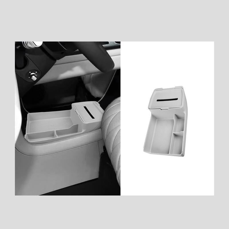 Car Under The Center Console Silicone Mat Storage Box Anti Slip Organizer Pad For DENZA D9 2026 Interior Auto Accessories