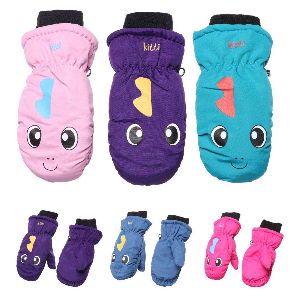 Children Kids Thicken Warm Outdoor Riding Children Ski Gloves Long-sleeved Mitten Snow Snowboard