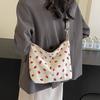 Personalized Fashionable One-shoulder Tote Bag New Beautiful Simple Strawberry Pattern Casual Summer Student Shoulder Bag