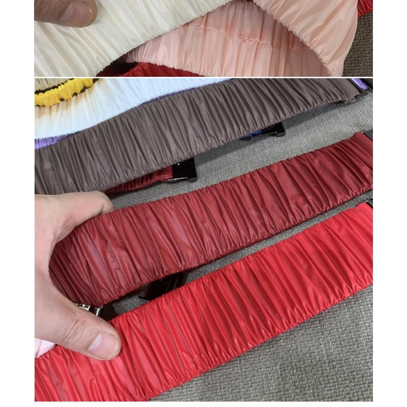 Down Fabric Smooth Elastic Belt, Pleated Elastic Waist Seal, Women's Wide Hundred with Down Waist