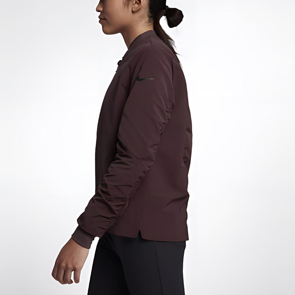 Nike Solid Color Casual Zip Sports Jacket Women Jackets Deep-Purple 930154-652