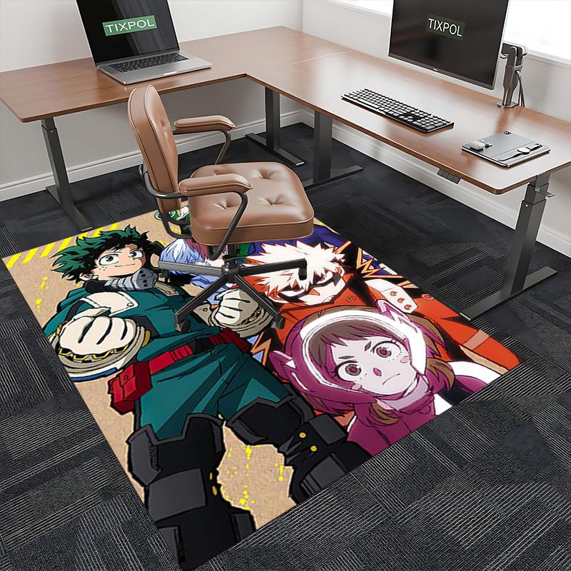 1pc My Hero Academia Anime Cartoon Design Chair Mat - Seasonal Gift for Office, Home Decor, Living Room, Bedroom, Game Room (Hero's Cape).Y014