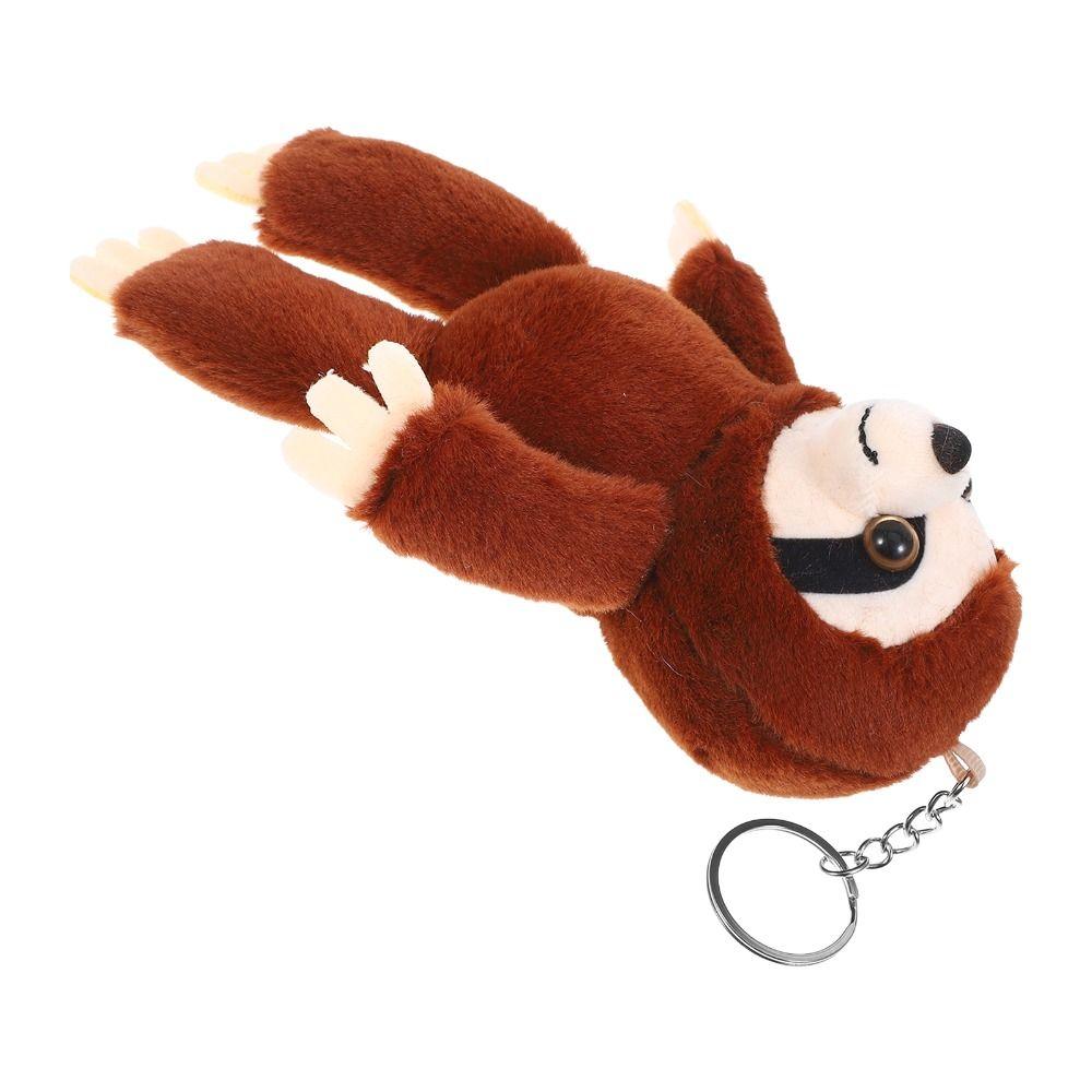 Stofftiere Faultier Kleiner Anhänger Simulation Faultier Plüschtier Plüsch Faultier Schlüsselanhänger Schultaschen