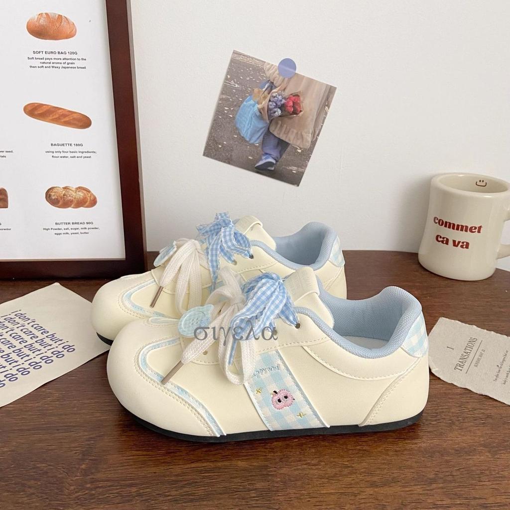 Dopamine Girls Niche Casual Board Shoes Women's New Cartoon Cute Campus Flat Comfortable Moral Training Shoes