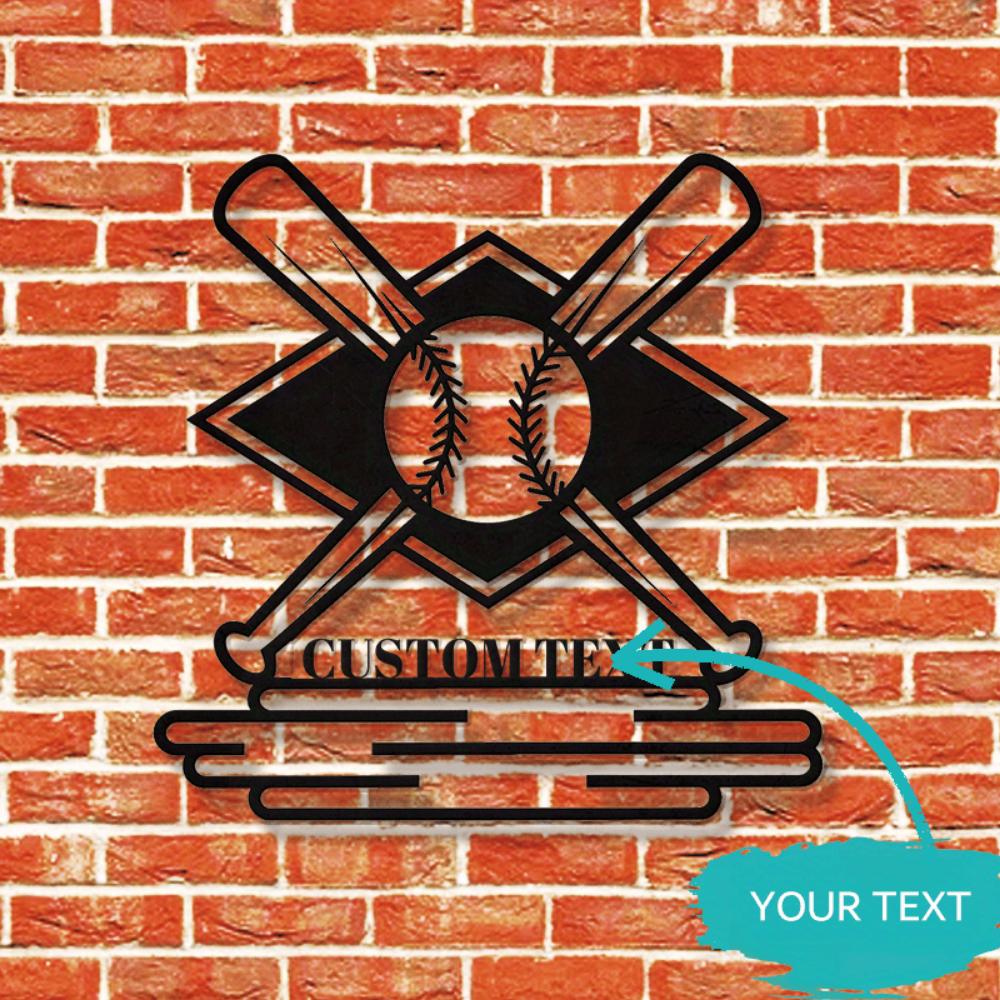 Custom Metal Tin Sign Wall Art Sports Trophy Display Shelf Personalized Home Decor Durable Easy Install