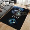 Spiritual Area Rug, Hamsa Hand Evil Eye 11 11 Moon Galaxy Poster, Living Room Decor, Non-Slip Mat