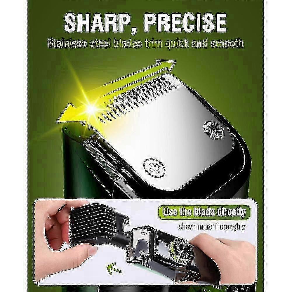 Vacuum Beard Trimmer, Rechargeable Mustache Trimmer with Adjustable Length Comb (1-20MM), IPX6 Waterproof Trimmer