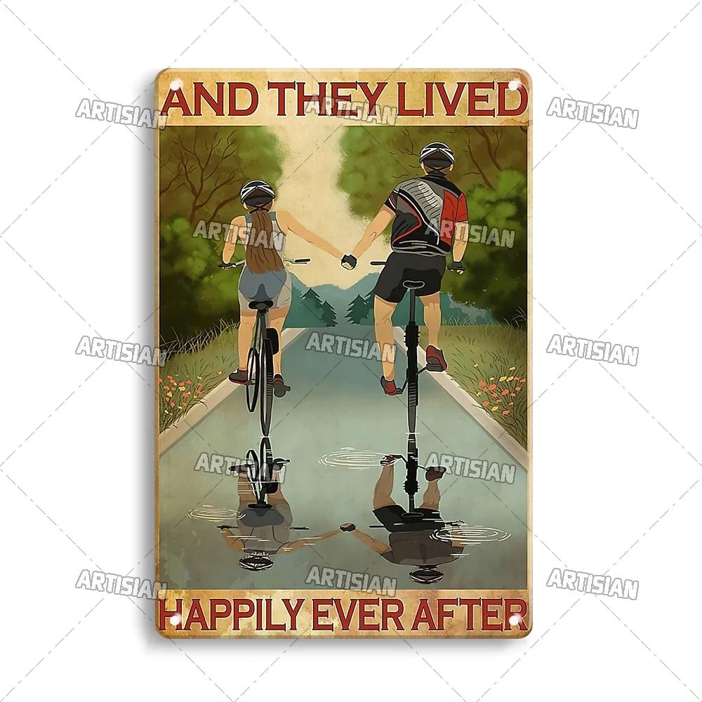 Artisian Cycling Metal Sign Bicycle Tin Plate Bike Decorative Plaque Sport Wall Decor Garage Bar Pub Club Hotel Cafe Kitchen