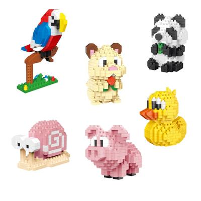 DIY Mini Stavební Zvířecí Bloková Série: Poutavé puzzle pro dospělé, Ideální pro domácí a kancelářskou dekoraci, Promyšlený a jedinečný dárek
