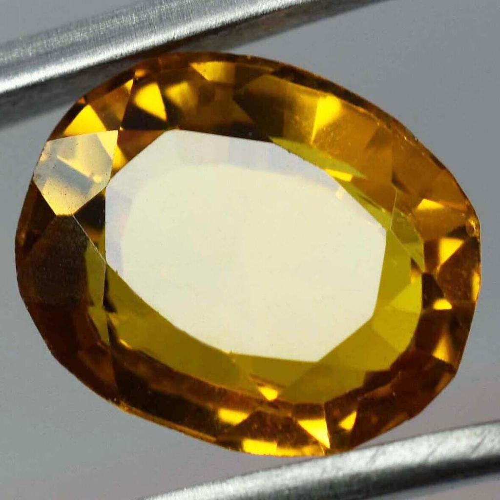 6.60 Ct Natural Unique Yellow Ceylon Sapphire CERTIFIED Oval Cut Loose Gemstone