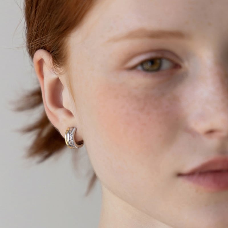 TATIANA Divers Linear Hoop Earrings EC3229