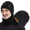 Neck Warm Hat Scarf Set Thick Ear Protection Hat Casual Knitted Beanie Hat  Winter