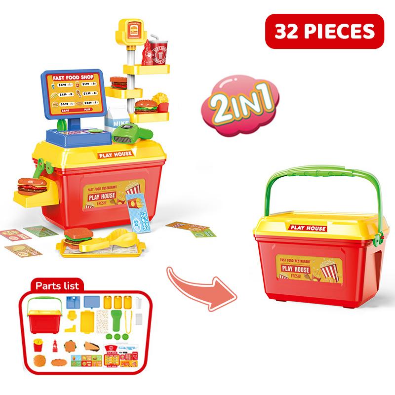 Simulations-Arztwerkzeuge Hamburg Eiscreme-Dessert Rollenspiel Spielzeug für Kinder Jungen Mädchen Hausspiel Spielzeug Set Geburtstagsgeschenke