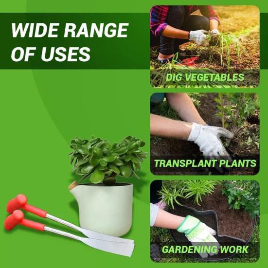 Transplanting Shovel Labor Saving Non-slip Long Handle Rustproof Good Grip Digging Metal Smoothing Excavation Garden Transplant Shovel for Yard