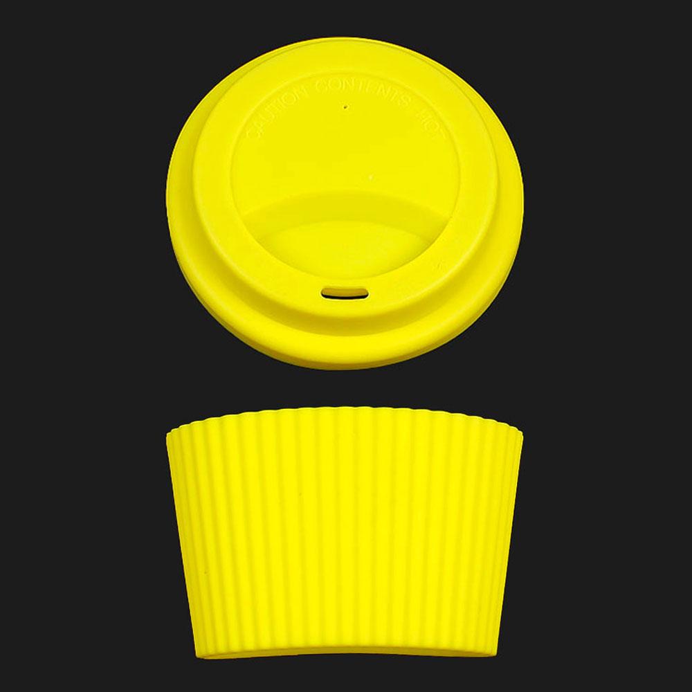 Silicone World 2PCS/Set Silicone Coffee Cup Cover Heat Insulation Anti Slip Cup Sleeve Mug Glass Cup Cover Anti-Dust Cup Lids