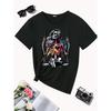 European size Women's Skeleton Heart Swing Graphic Print T-Shirt