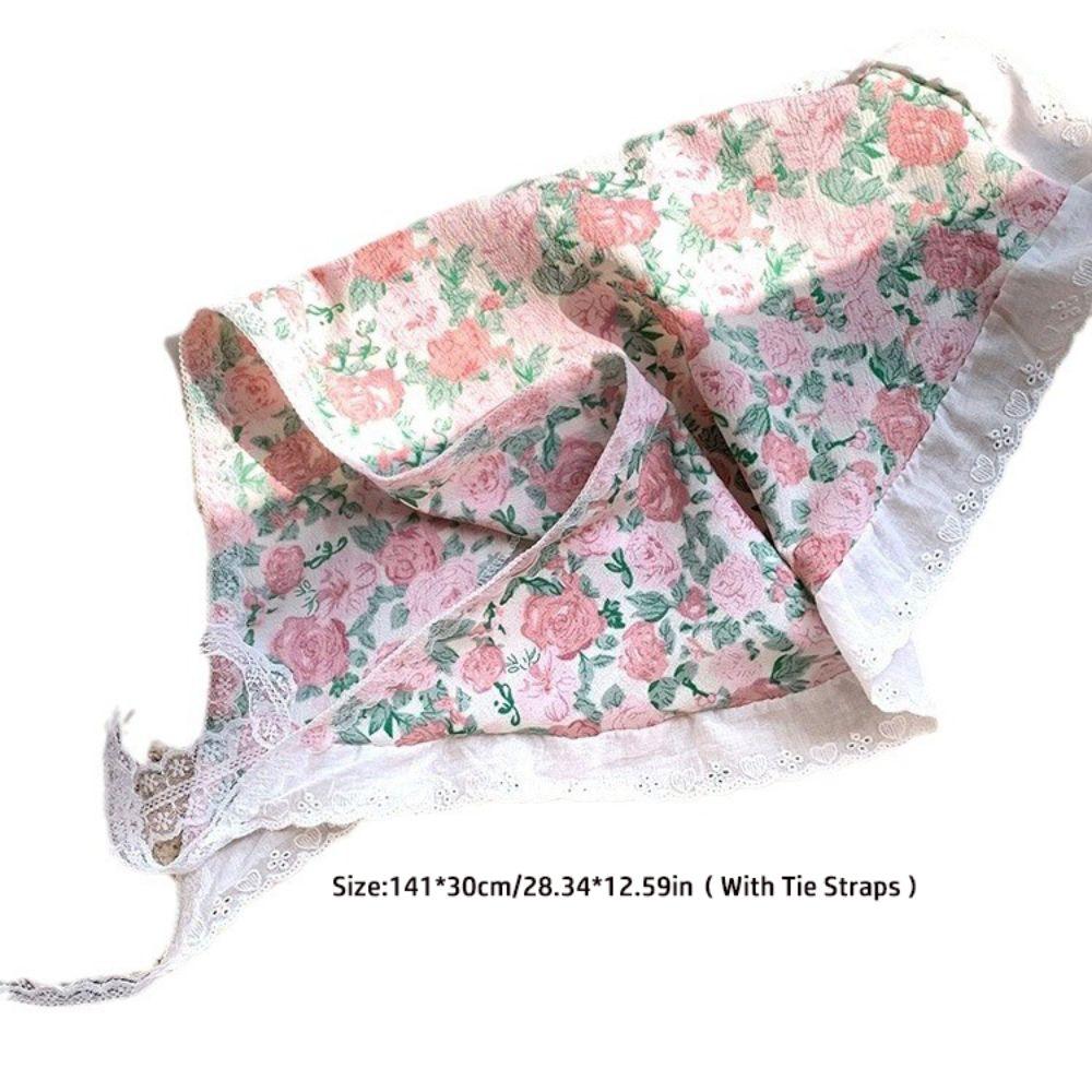 Breathable Women Triangle Headscarf Sun Protection Headscarf New Tie Straps Turban  Summer